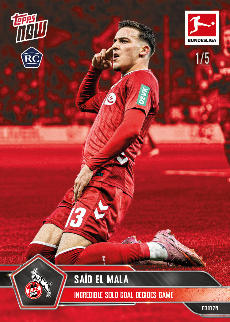 Said El Mala - 2025-26 Bundesliga Topps NOW - Card 37 - PR: 1032 - Image 3