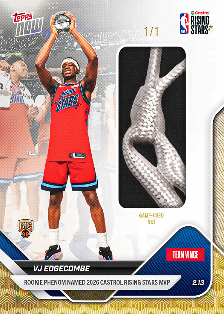 VJ Edgecombe - 2025-26 NBA Topps NOW - Card 174 - PR: 3562 - Image 2