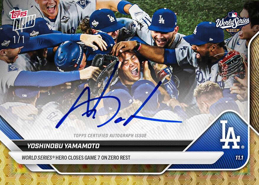 Yoshinobu Yamamoto - 2025 MLB Topps NOW - Card 925 - PR: 50705 - Image 3