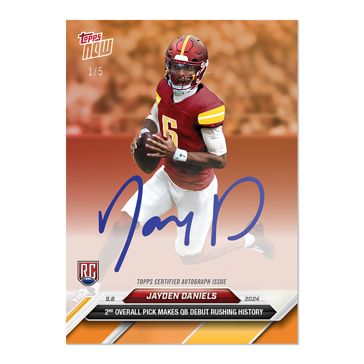 Jayden Daniels - 2024 TOPPS NOW Football Card 3 - LOOK FOR AUTOS - PR: 14,862 - Image 5
