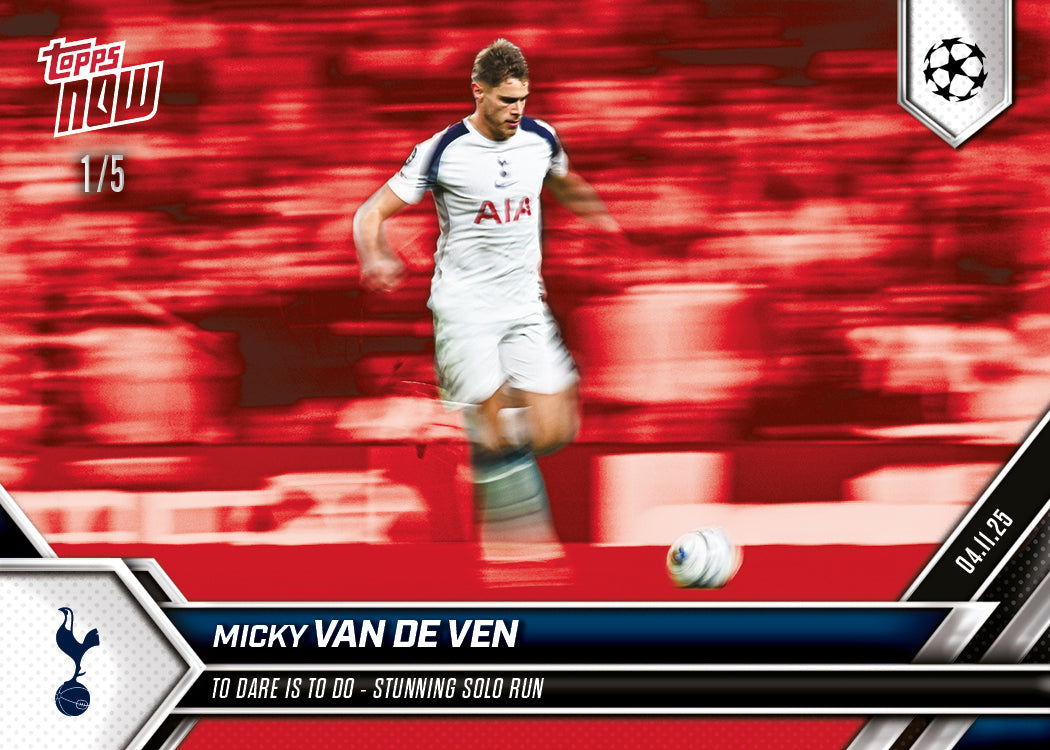 Micky van de Ven - 2025-26 UCL Topps NOW - Card 42 - PR: 1581 - Image 3