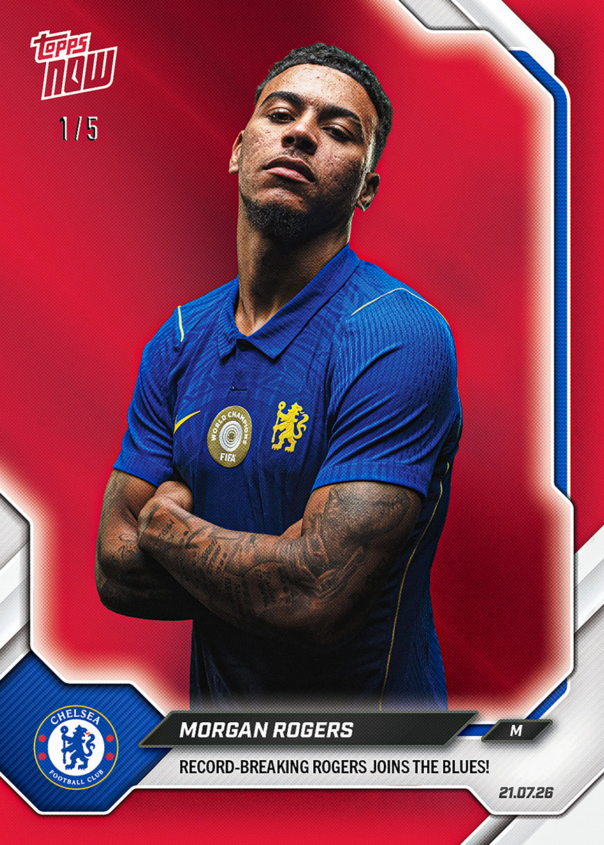 Morgan Rogers - 2026-27 Chelsea FC Topps NOW - Card 1 - PR: 1614 - Image 4