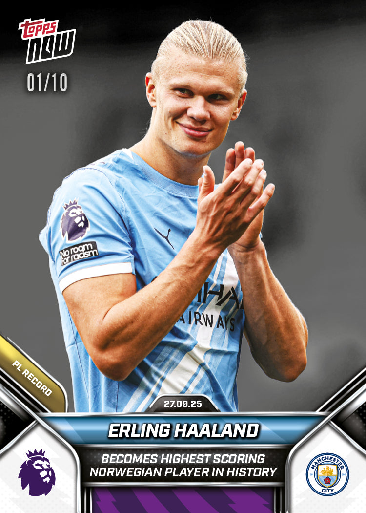 Erling Haaland - 2025-26 Premier League Topps NOW - Card 27 - PR: 1315 - Image 4