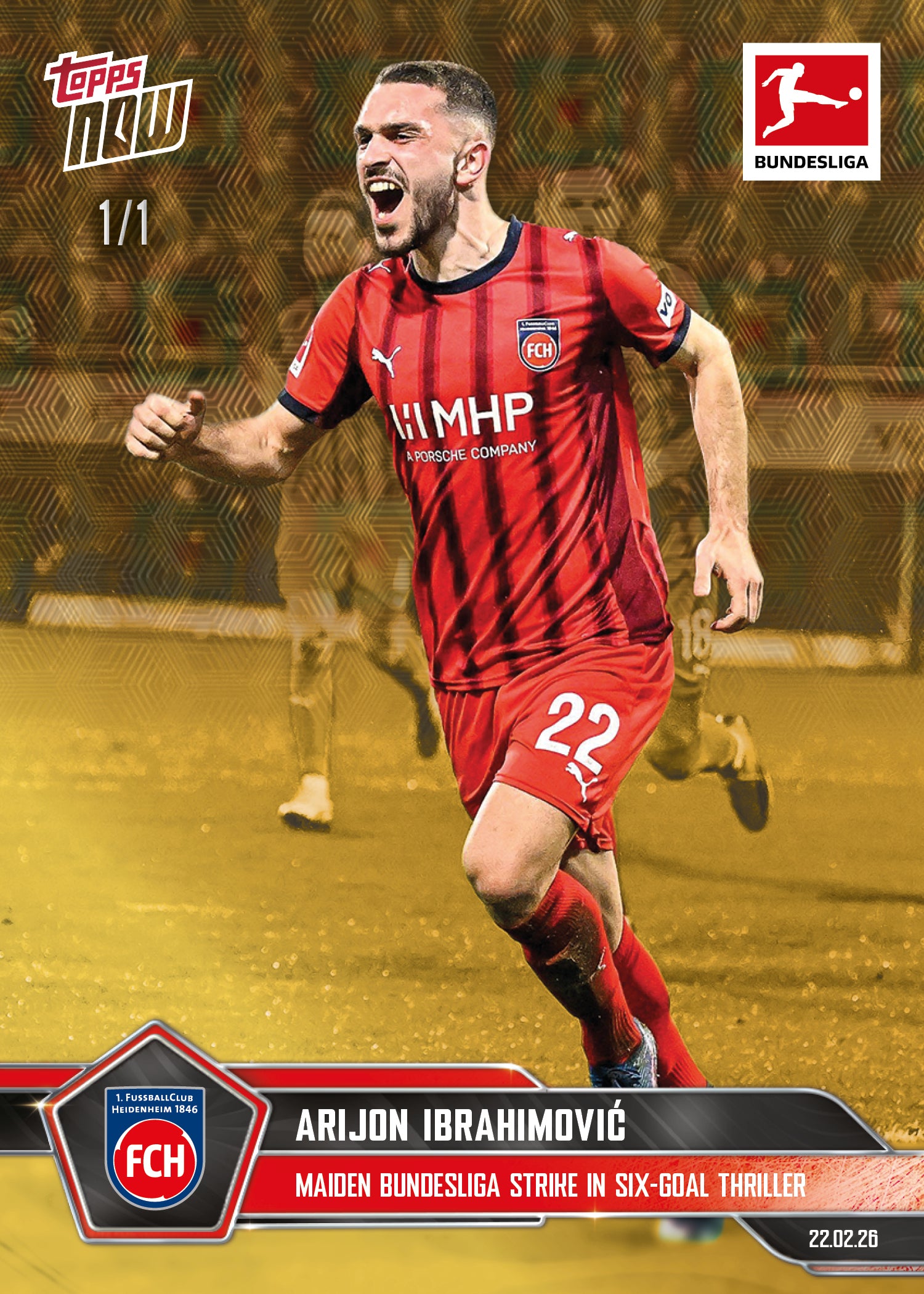 Arijon Ibrahimović- 2025-26 Bundesliga Topps NOW - Card 132 - PR: 115 - Image 2