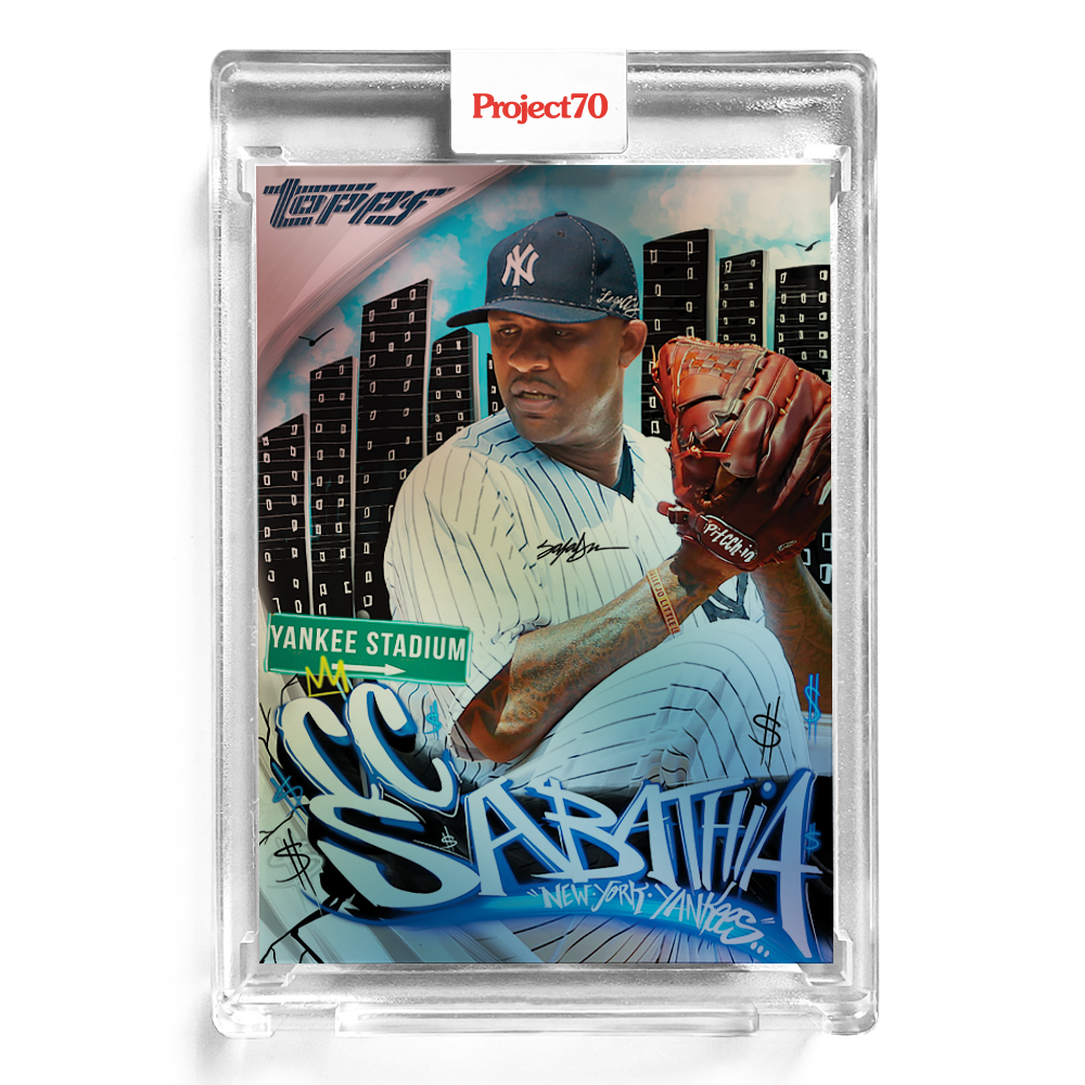 Topps Project70 Card 171 - 2010 CC Sabathia by King Saladeen - Print Run: 1332 - Image 3