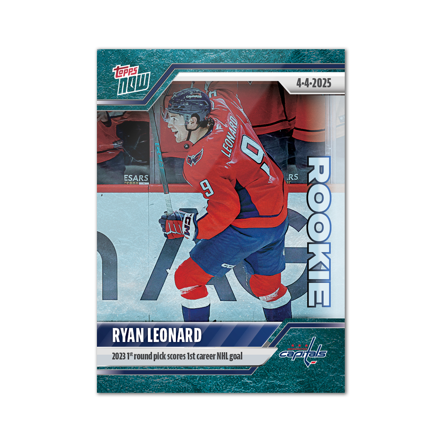 Ryan Leonard - 2024-25 NHL Topps NOW - Sticker # 152 Pack - PR: 765 - Image 3
