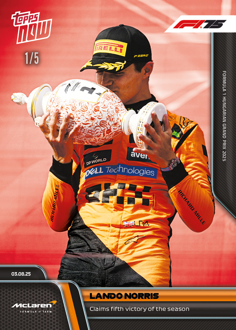 Lando Norris - 2025 Formula 1 Topps NOW - Card 55 - PR: 2493 - Image 3