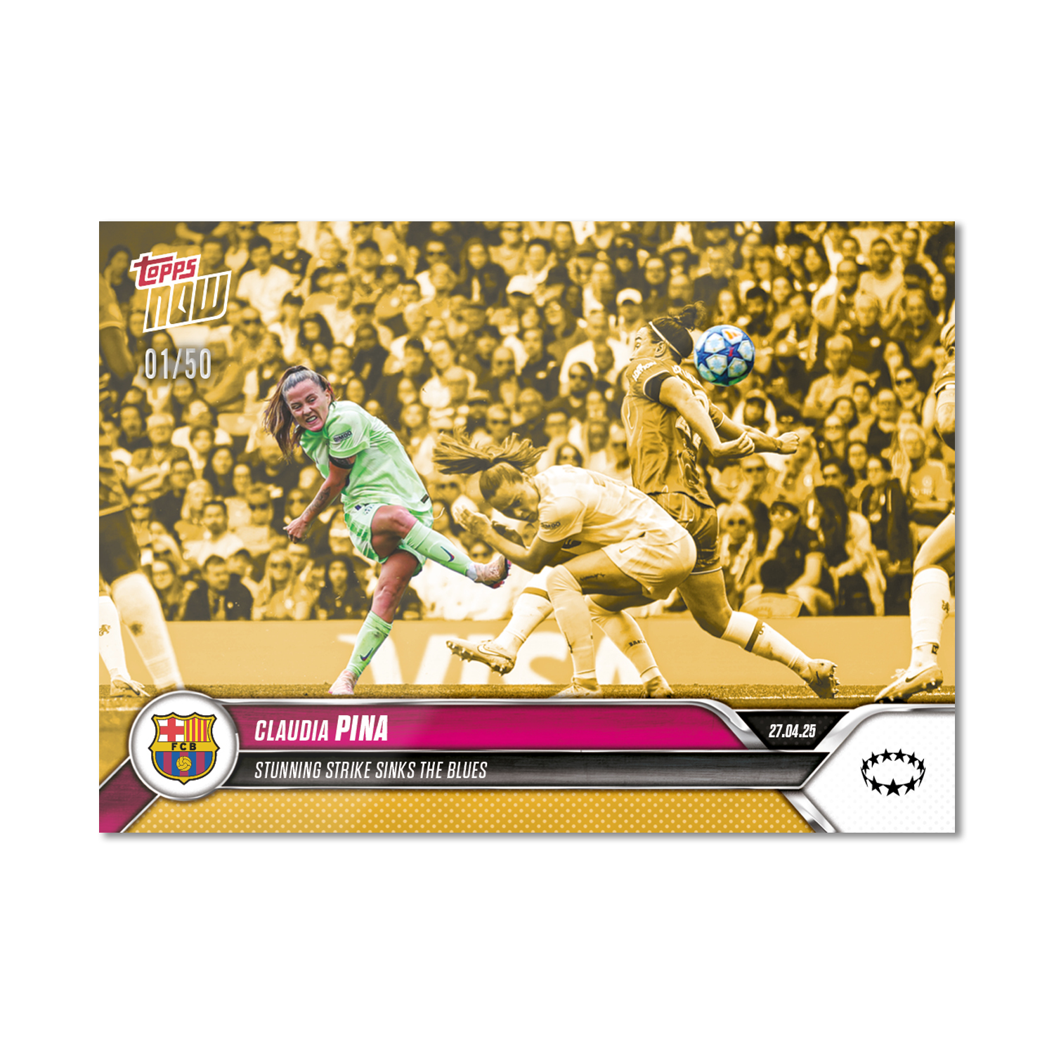 Claudia Pina - 2024-25 UWCL Topps NOW - Card 24 - PR: 236 - Image 6