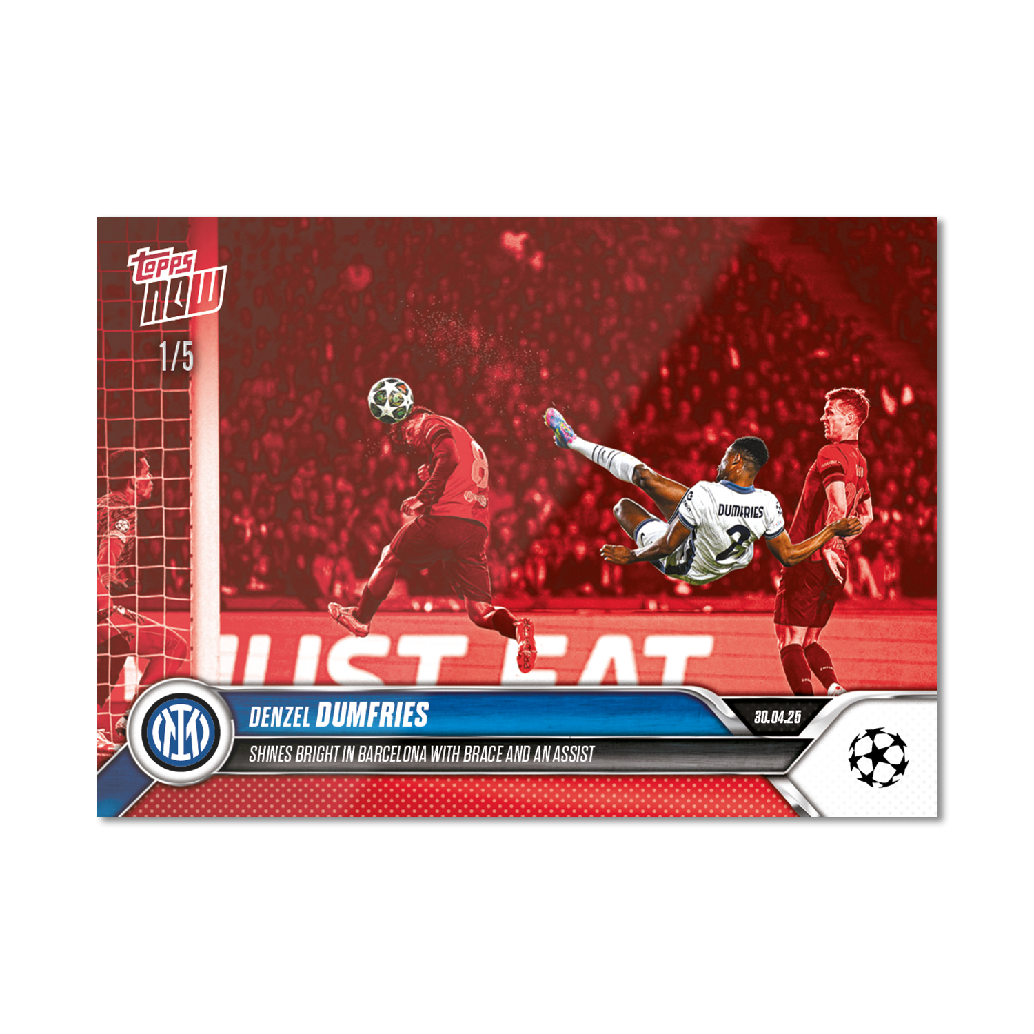 Denzel Dumfries - 2024-25 UCL Topps NOW - Card 151 - PR: 451 - Image 3