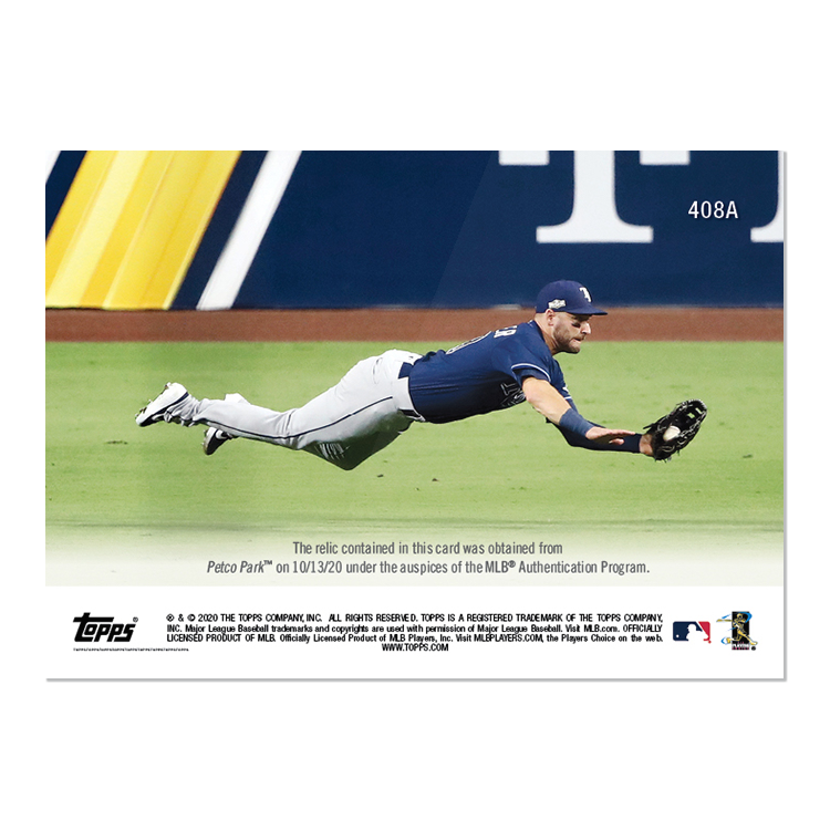 Game-used Ball Relic # to 10 - Kevin Kiermaier - MLB TOPPS NOW Card 410A - Image 2