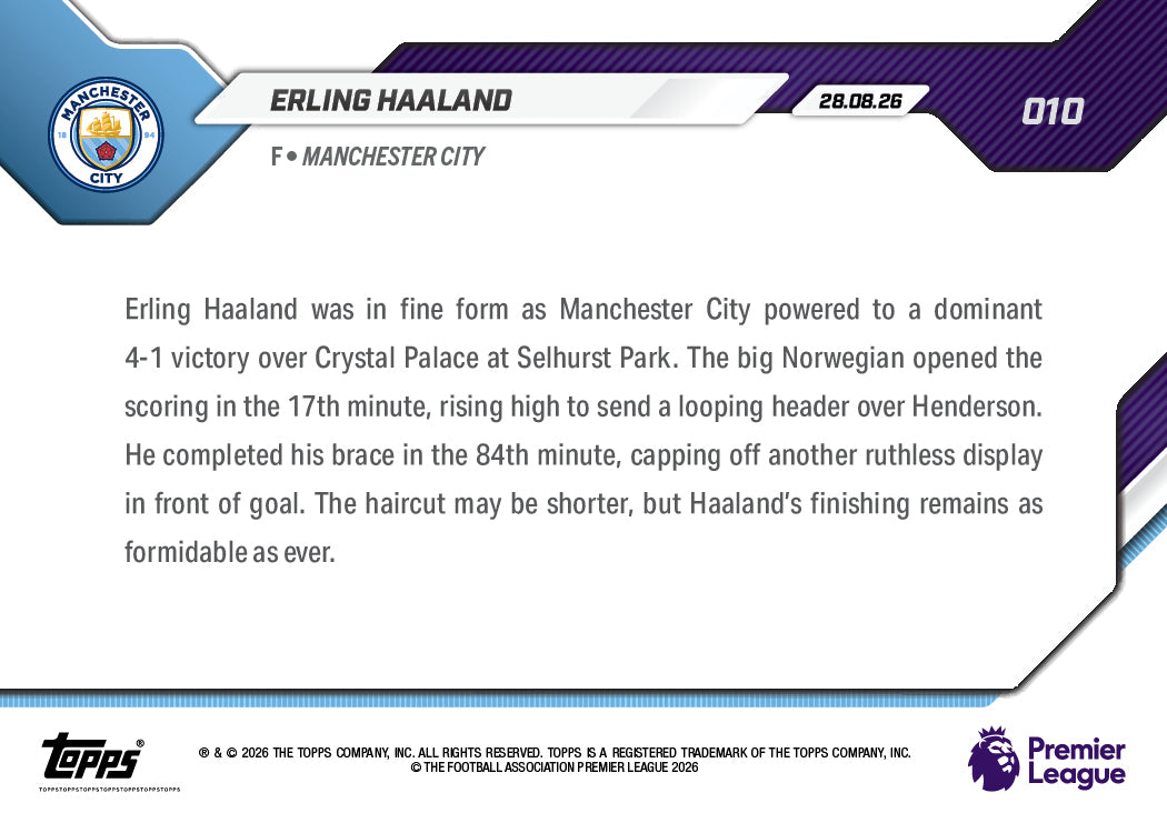 Erling Haaland - 2026-27 Premier League Topps NOW - Card 10 - Image 6