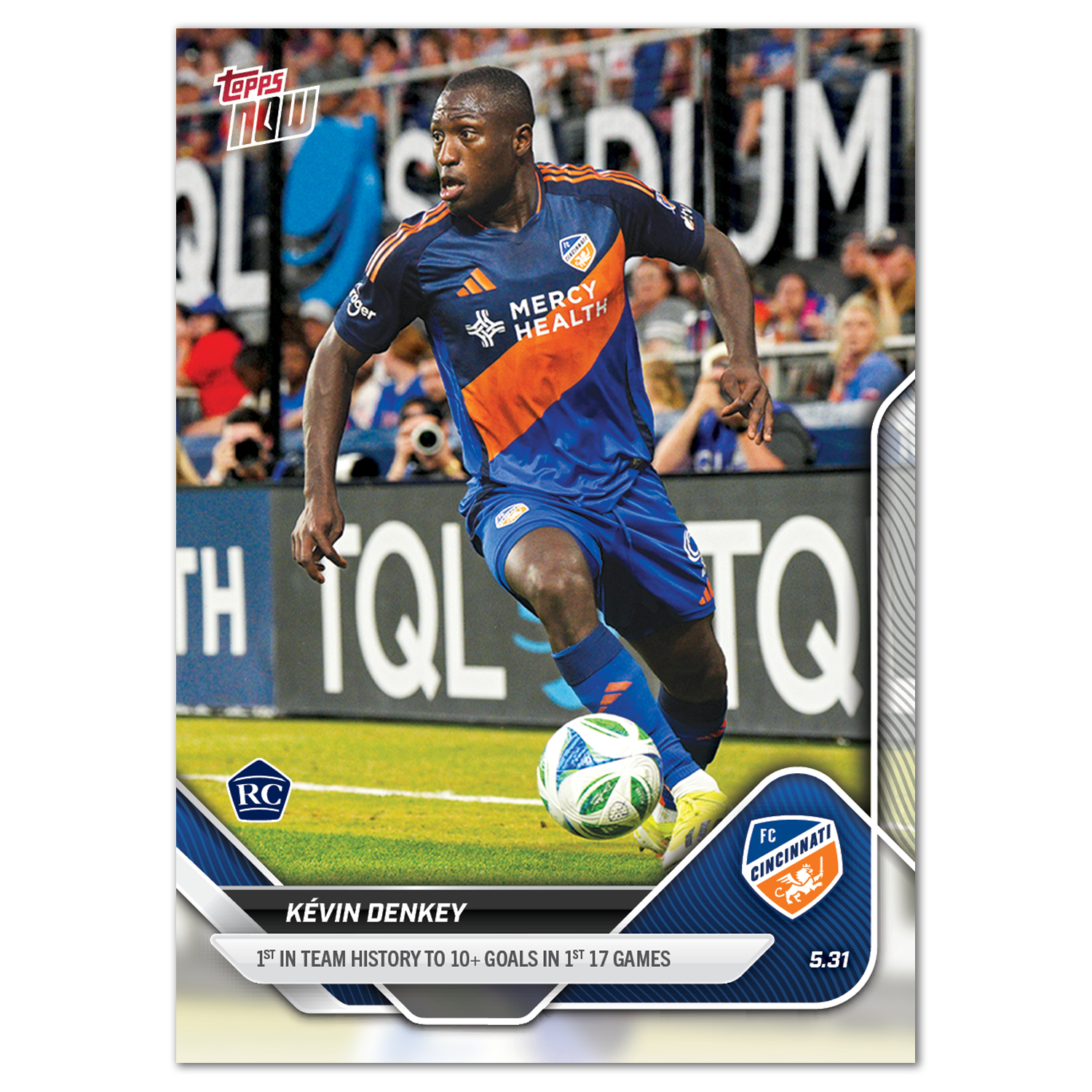 Kévin Denkey - 2025 MLS Topps NOW - Card 49 - PR: 360