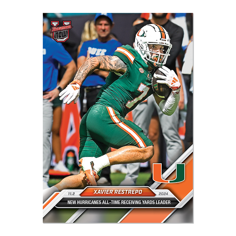Xavier Restrepo - 2024 Bowman U NOW Football Card 36 - PR: 736