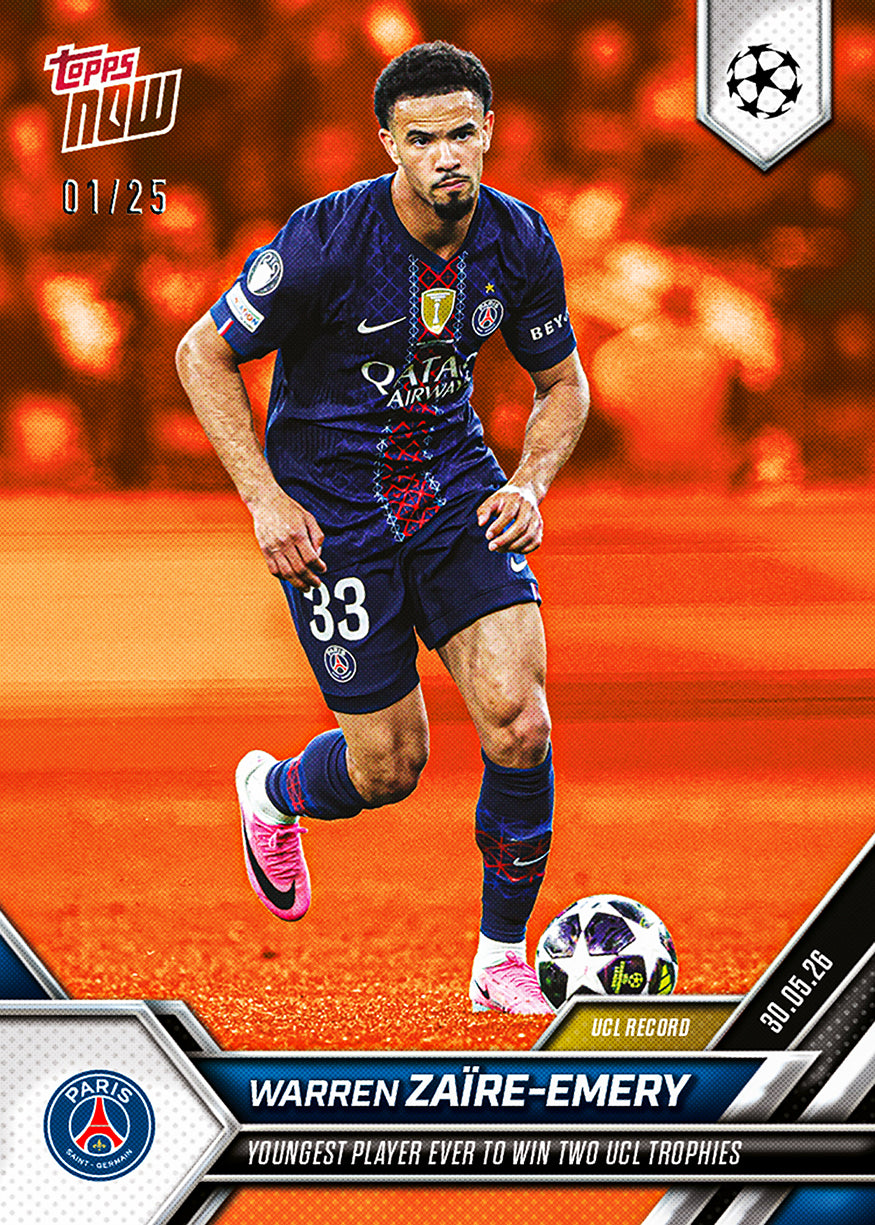 Warren Zaïre-Emery - 2025-26 UCL Topps NOW - Card 143 - PR: 845 - Image 5