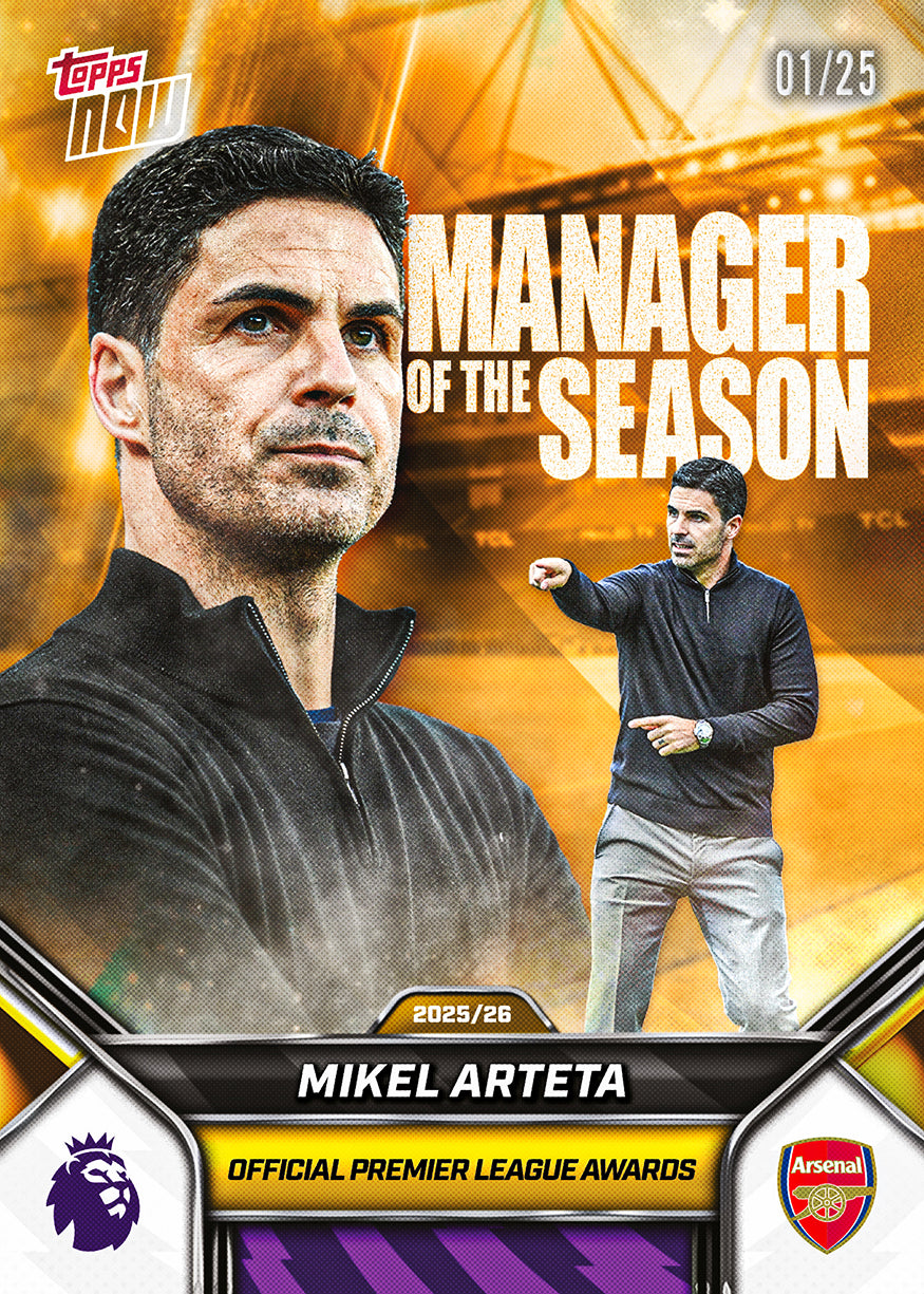 Mikel Arteta - 2025-26 Premier League Topps NOW - Card 211 - PR: 1397 - Image 6
