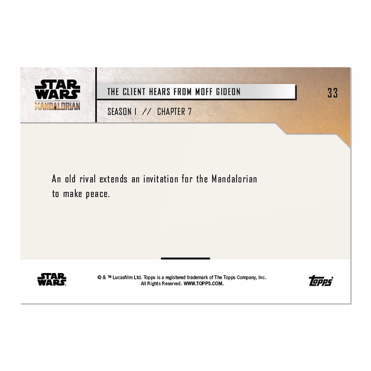 Star Wars: The Mandalorian TOPPS NOW 5-Card Pack - S1 : Chapter 7 - Print Run: 884 - Image 7
