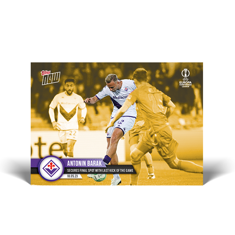 Alternative view of Secures final spot with last kick of the game - EL TOPPS NOW Card #50 - PR: 162