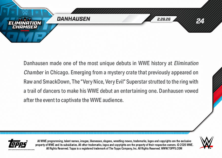 Danhausen - 2026 WWE Topps NOW - Card 24 - PR: 5229 - Image 2