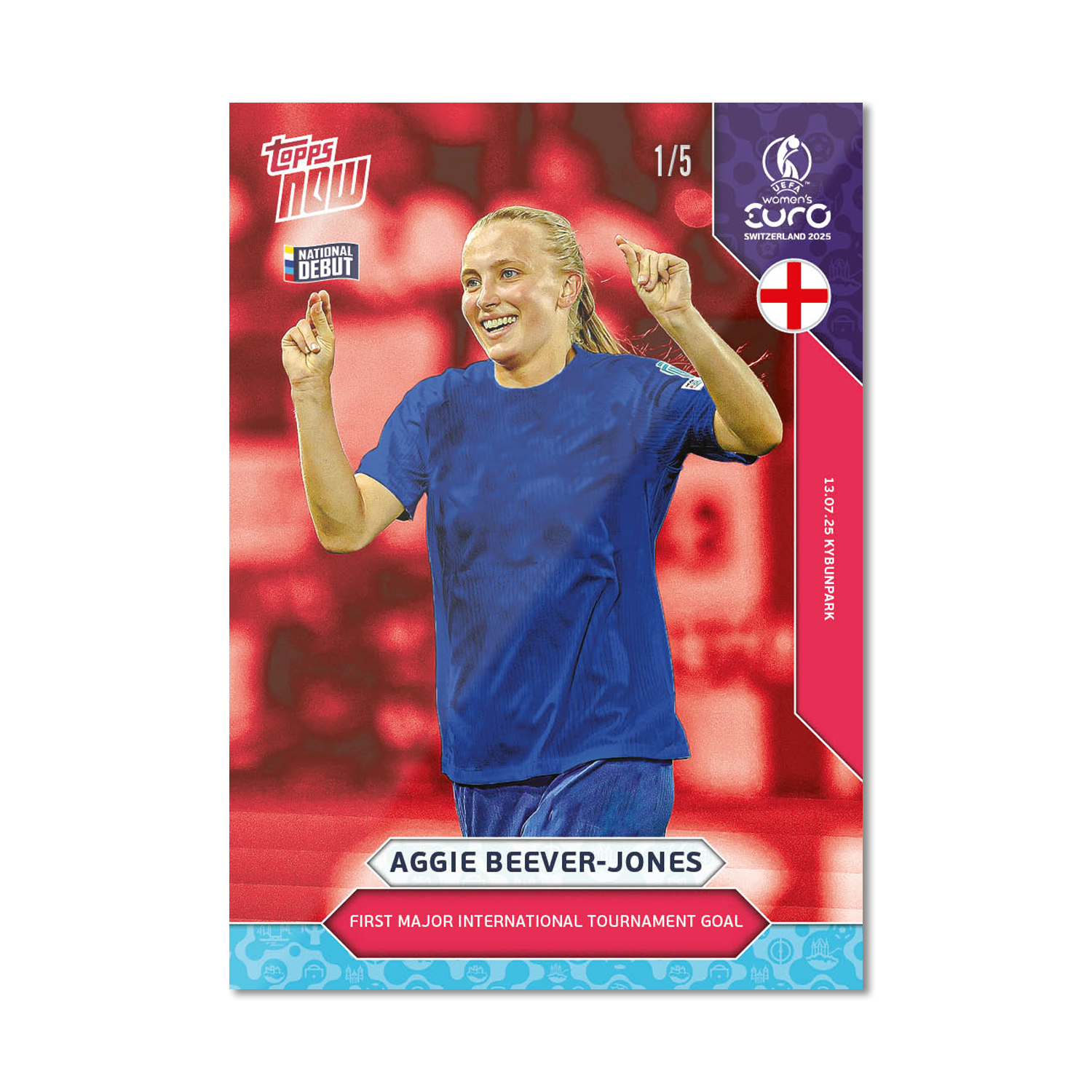 Aggie Beever-Jones - UEFA Women’s EURO 2025™ Topps NOW - Card 19 - PR: 208 - Image 3