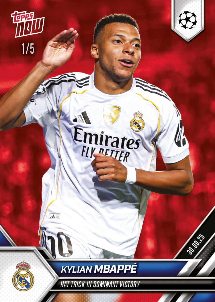 Kylian Mbappé - 2025-26 UCL Topps NOW - Card 24 - PR: 1143 - Image 3