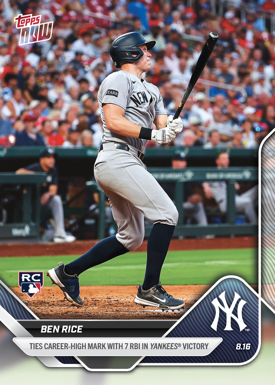 Ben Rice - 2025 MLB Topps NOW - Card 562 - PR: 1124