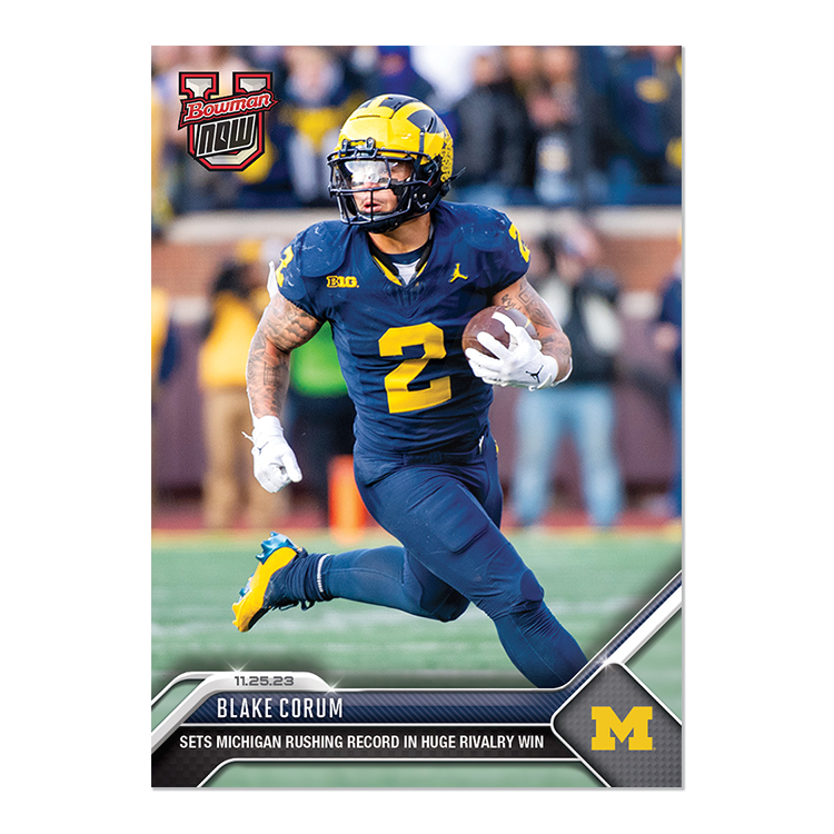 Blake Corum - 2023 Bowman U NOW Football Card 31 - PR: 1236