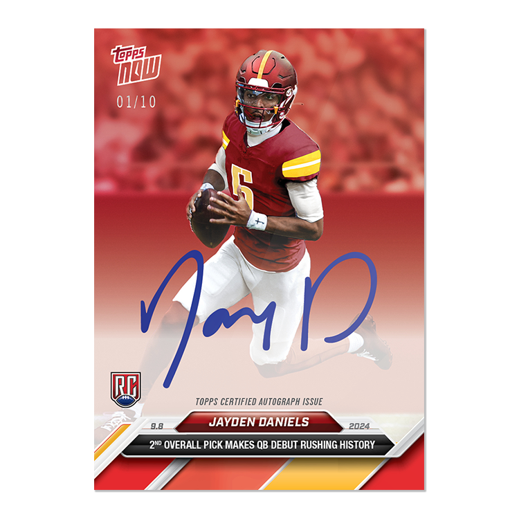 Jayden Daniels - 2024 TOPPS NOW Football Card 3 - LOOK FOR AUTOS - PR: 14,862 - Image 4