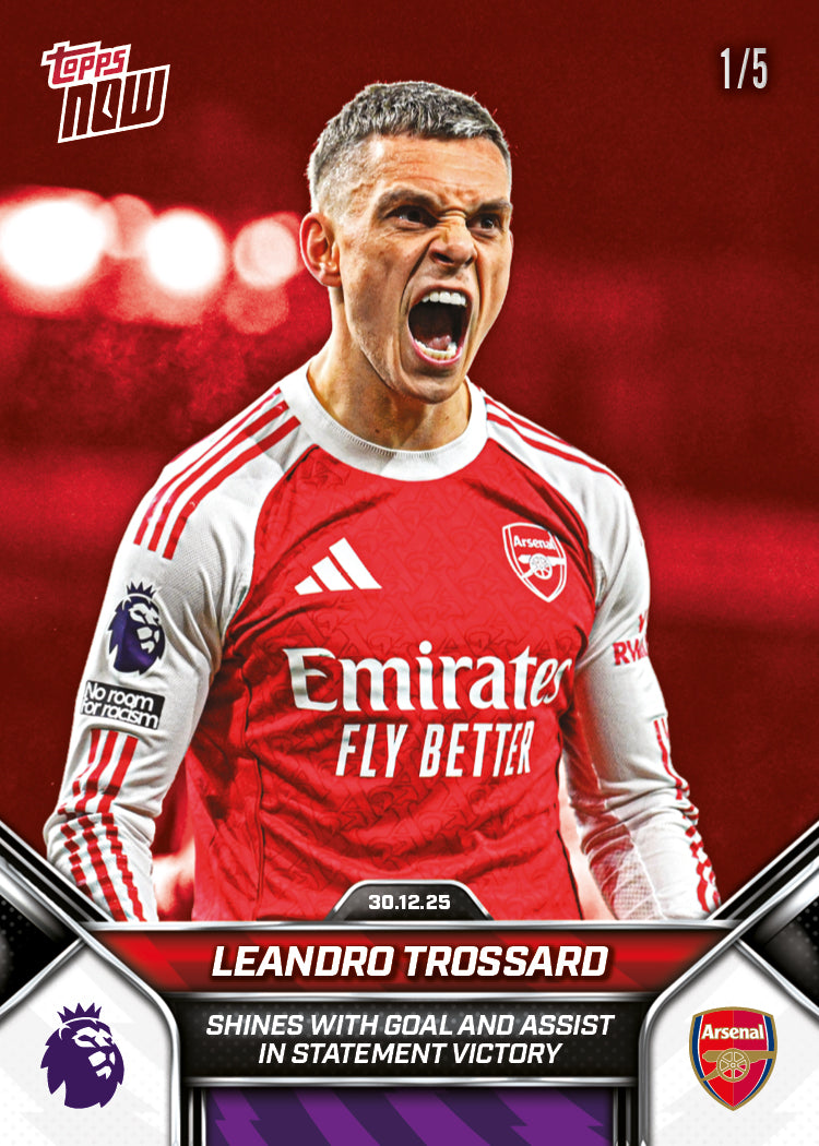 Leandro Trossard - 2025-26 Premier League Topps NOW - Card 97 - PR: 854 - Image 3