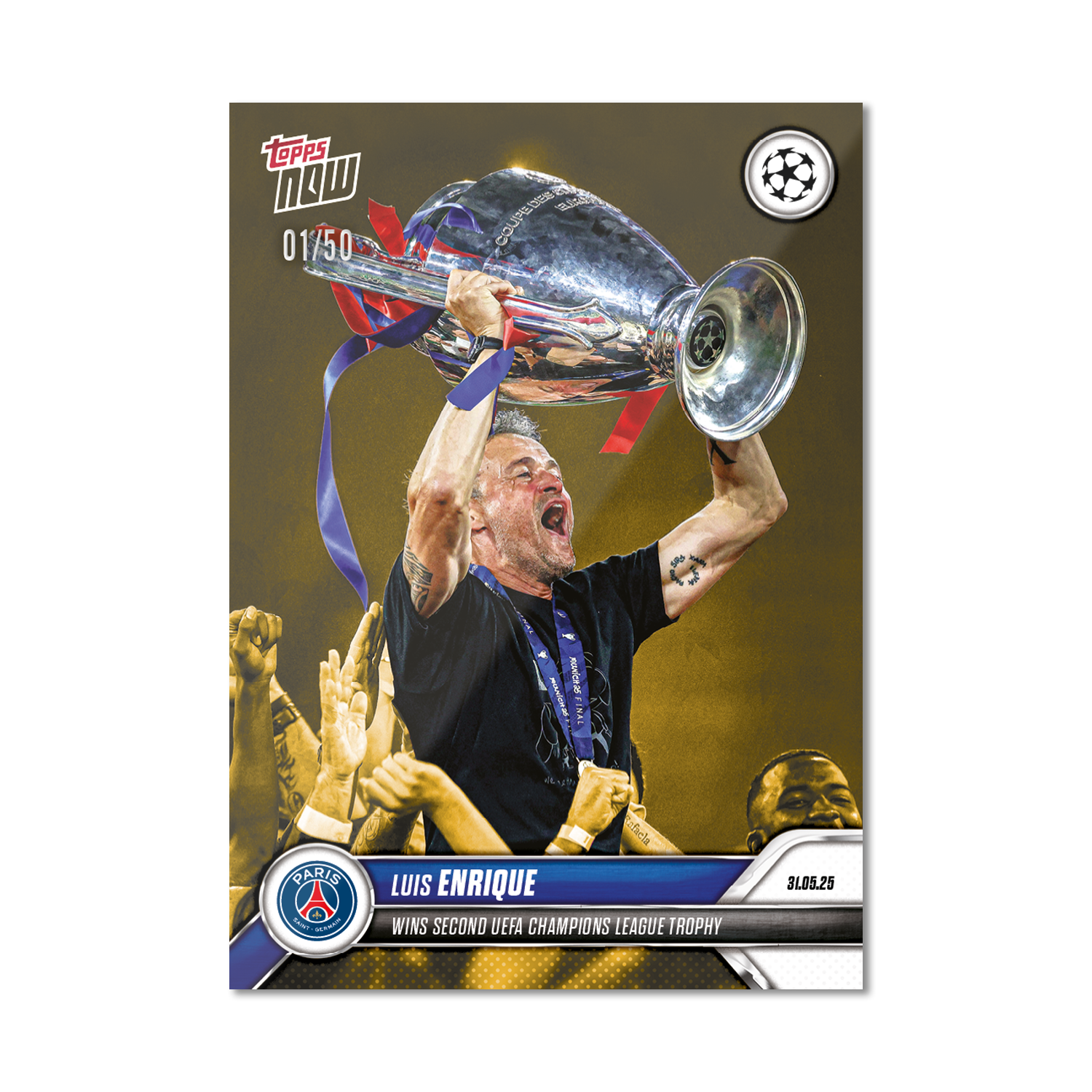 Luis Enrique - 2024-25 UCL Topps NOW - Card 161 - LOOK FOR AUTO - PR: 1221 - Image 7