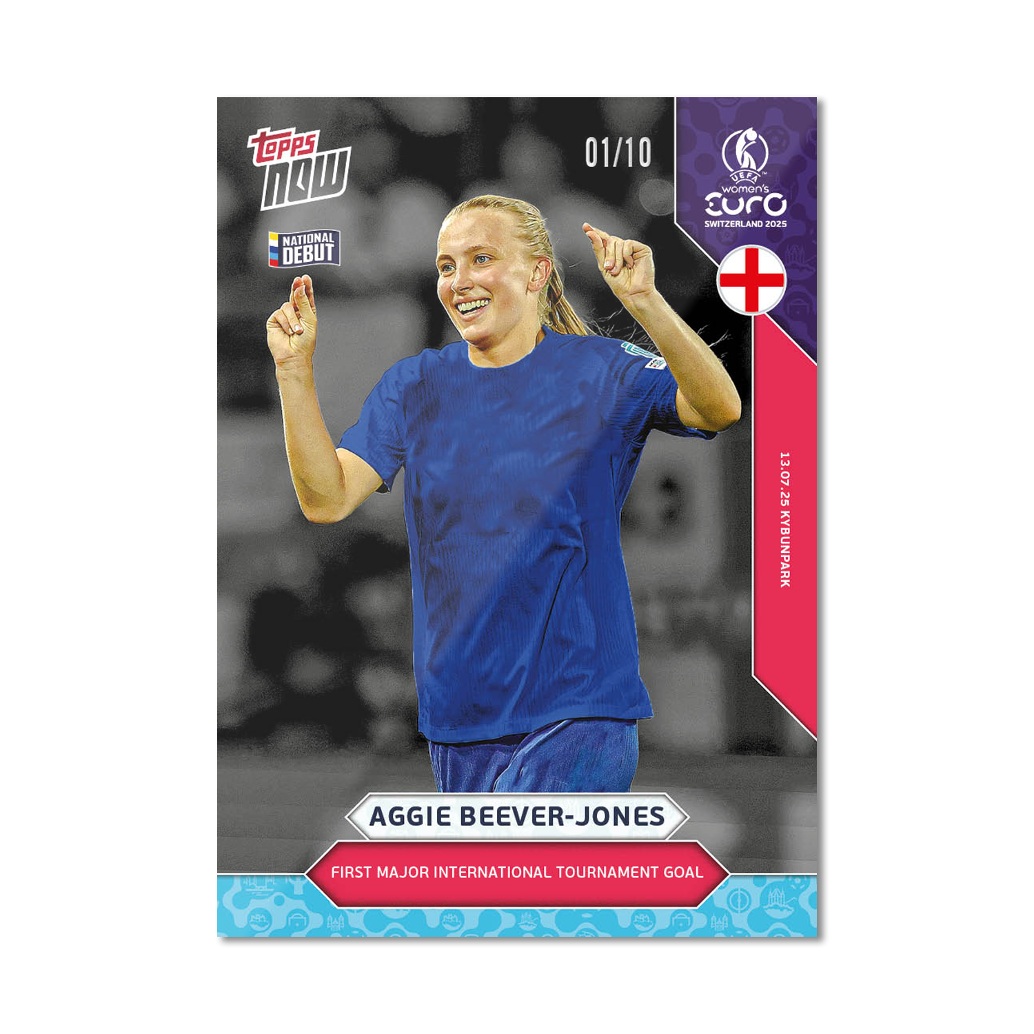 Aggie Beever-Jones - UEFA Women’s EURO 2025™ Topps NOW - Card 19 - PR: 208 - Image 4