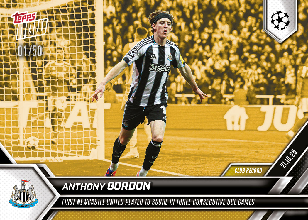 Anthony Gordon - 2025-26 UCL Topps NOW - Card 35 - PR: 294 - Image 6