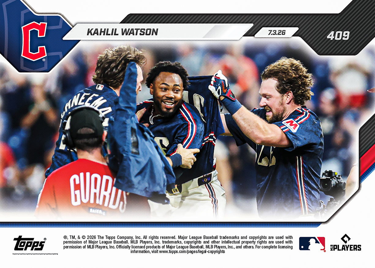 Kahlil Watson - 2026 MLB Topps NOW - Card 409 - PR: 621 - Image 2