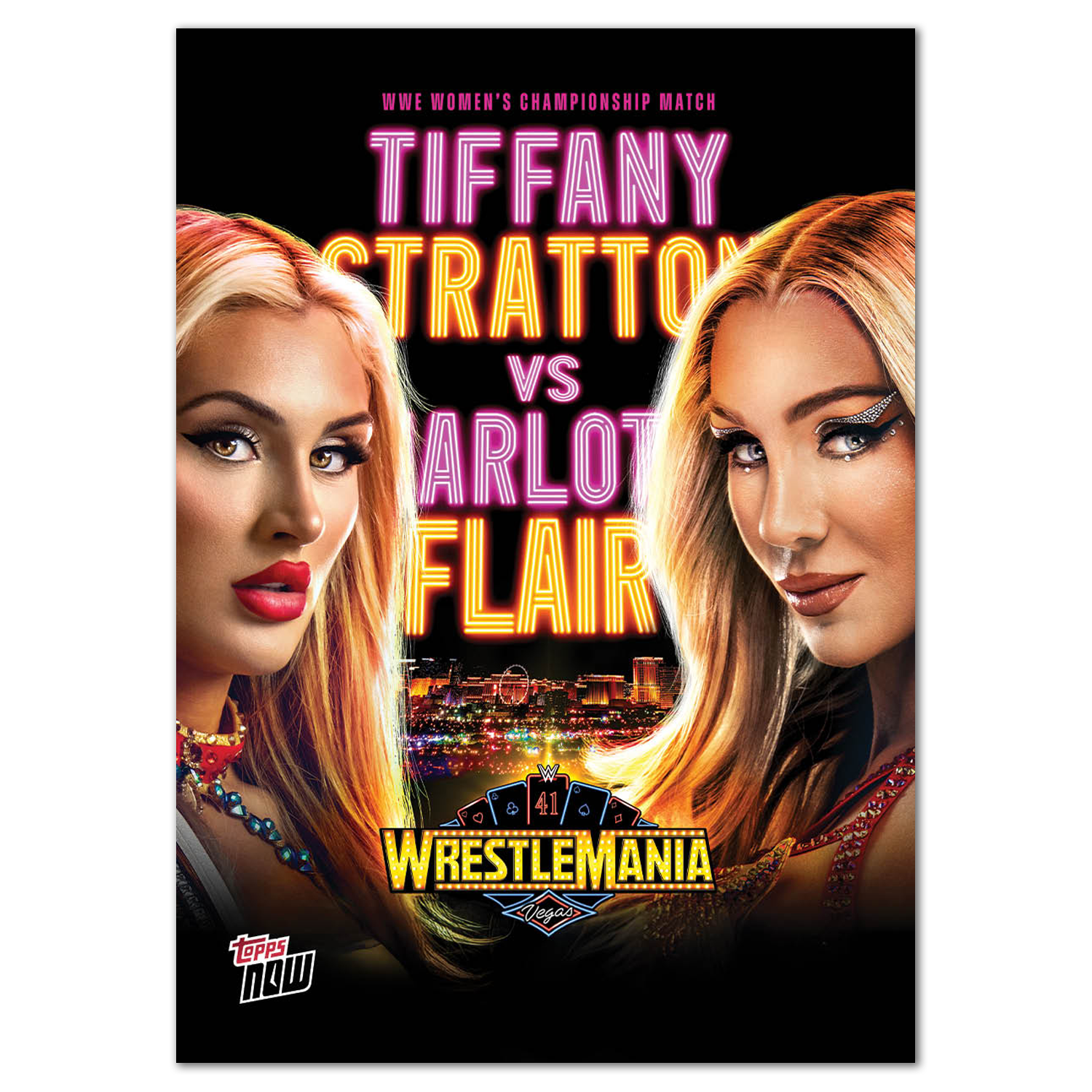 Tiffany Stratton/Charlotte Flair - 2025 WWE Topps NOW - Card WM3 - PR: 2127
