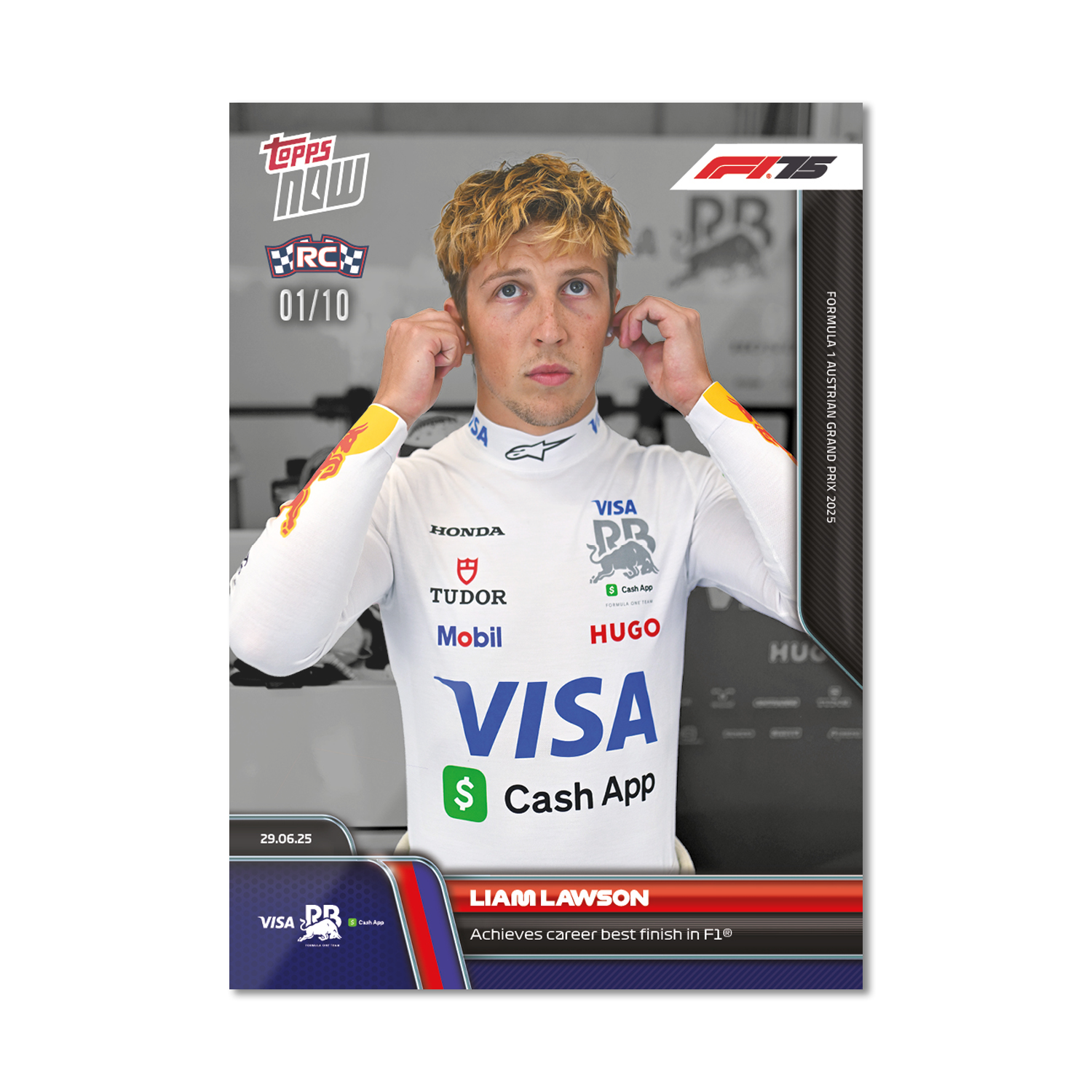 Liam Lawson - 2025 Formula 1 Topps NOW - Card 49 - PR: 798 - Image 4