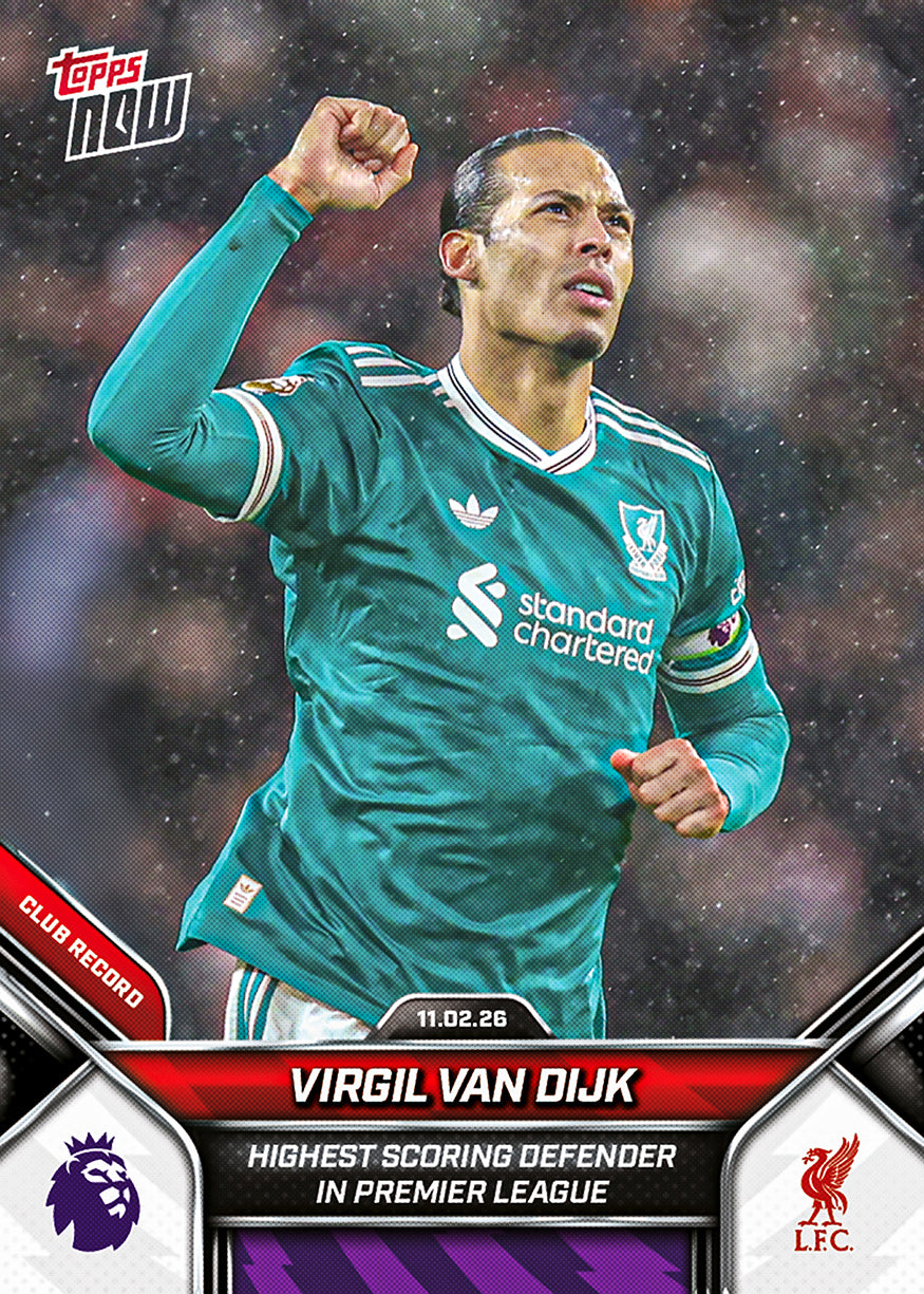 Virgil van Dijk - 2025-26 Premier League Topps NOW - Card 138 - PR: 972