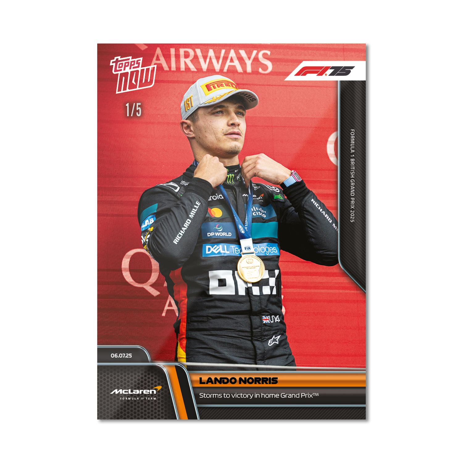 Lando Norris - 2025 Formula 1 Topps NOW - Card 50 - PR: 4282 - Image 4