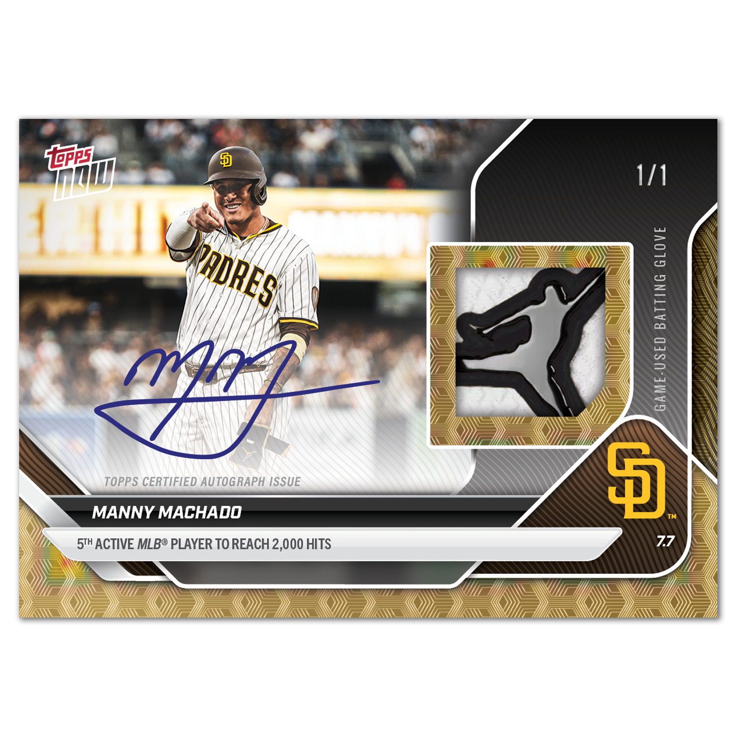 Manny Machado - 2025 MLB Topps NOW - Card 397 - LOOK FOR AUTO-RELICS - PR: 8716 - Image 2