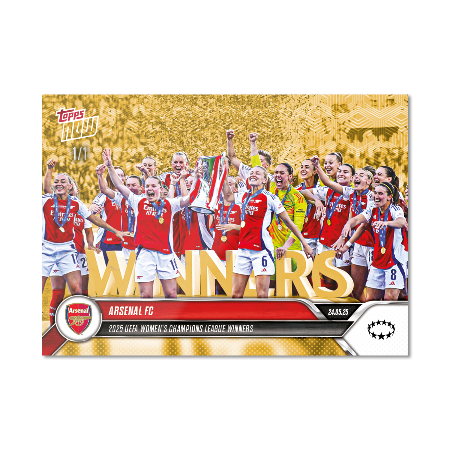 Arsenal FC - 2024-25 UWCL Topps NOW - Card 27 - PR: 1586 - Image 2