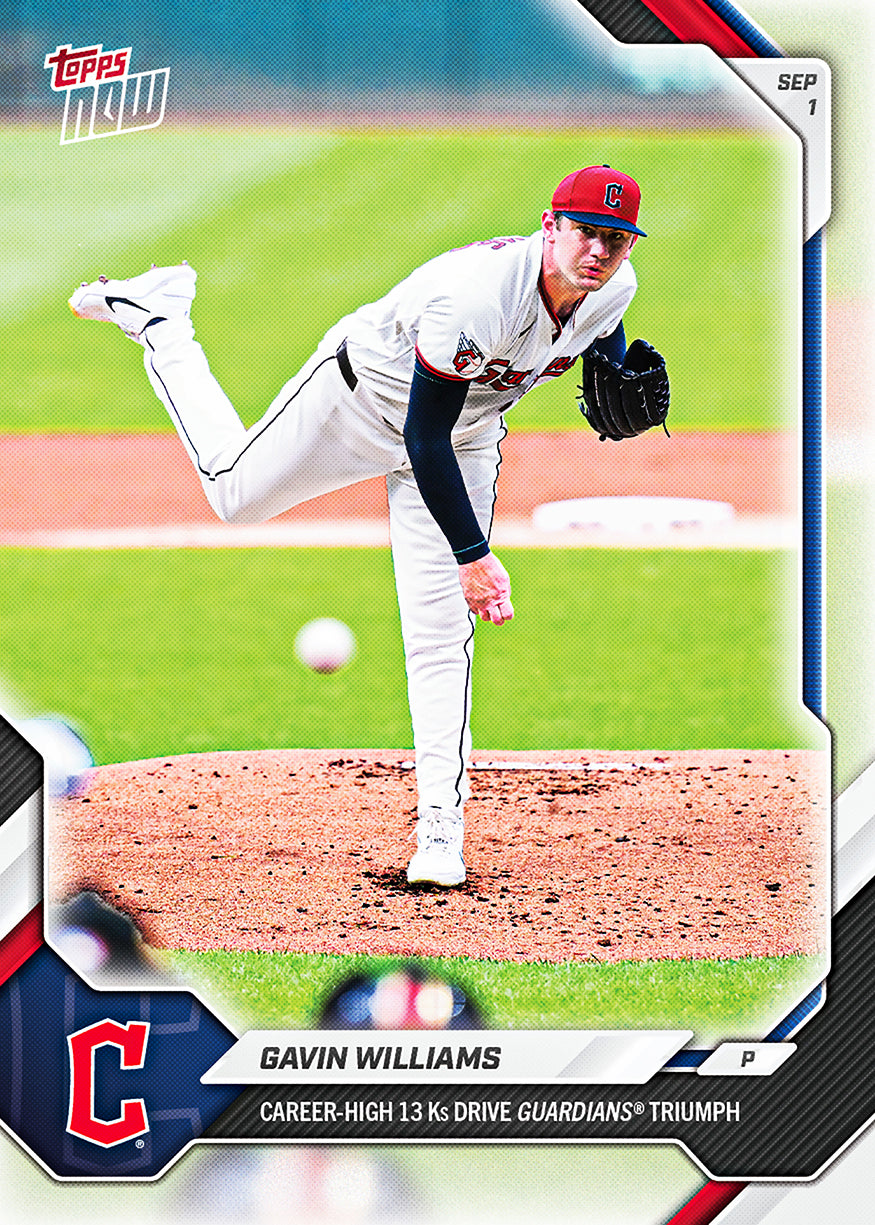 Gavin Williams - 2026 MLB Topps NOW - Card 623 - PR: 593