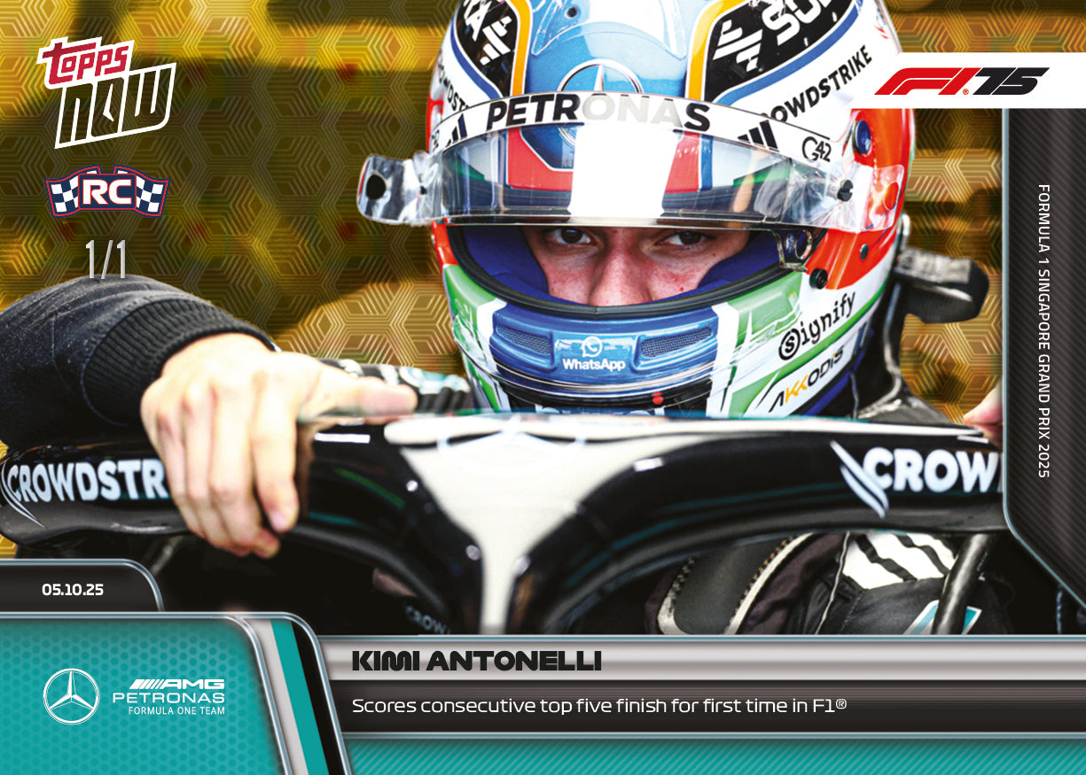 Kimi Antonelli - 2025 Formula 1 Topps NOW - Card 68 - PR: 2615 - Image 2