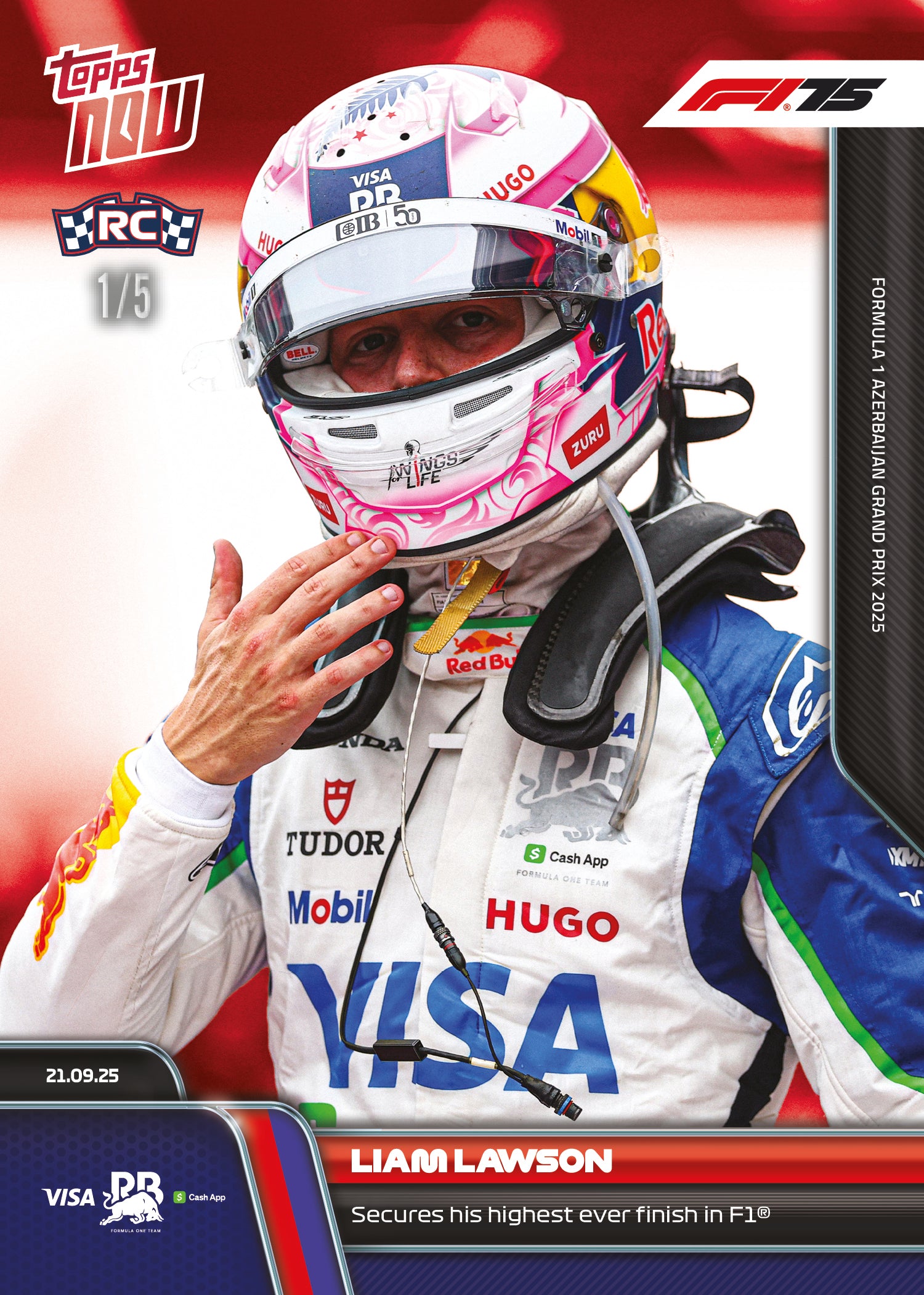 Liam Lawson - 2025 Formula 1 Topps NOW - Card 65 - PR: 1059 - Image 3