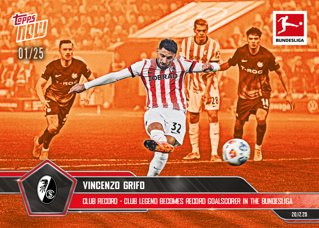 Vincenzo Grifo - 2025-26 Bundesliga Topps NOW - Card 87 - PR: 224 - Image 5