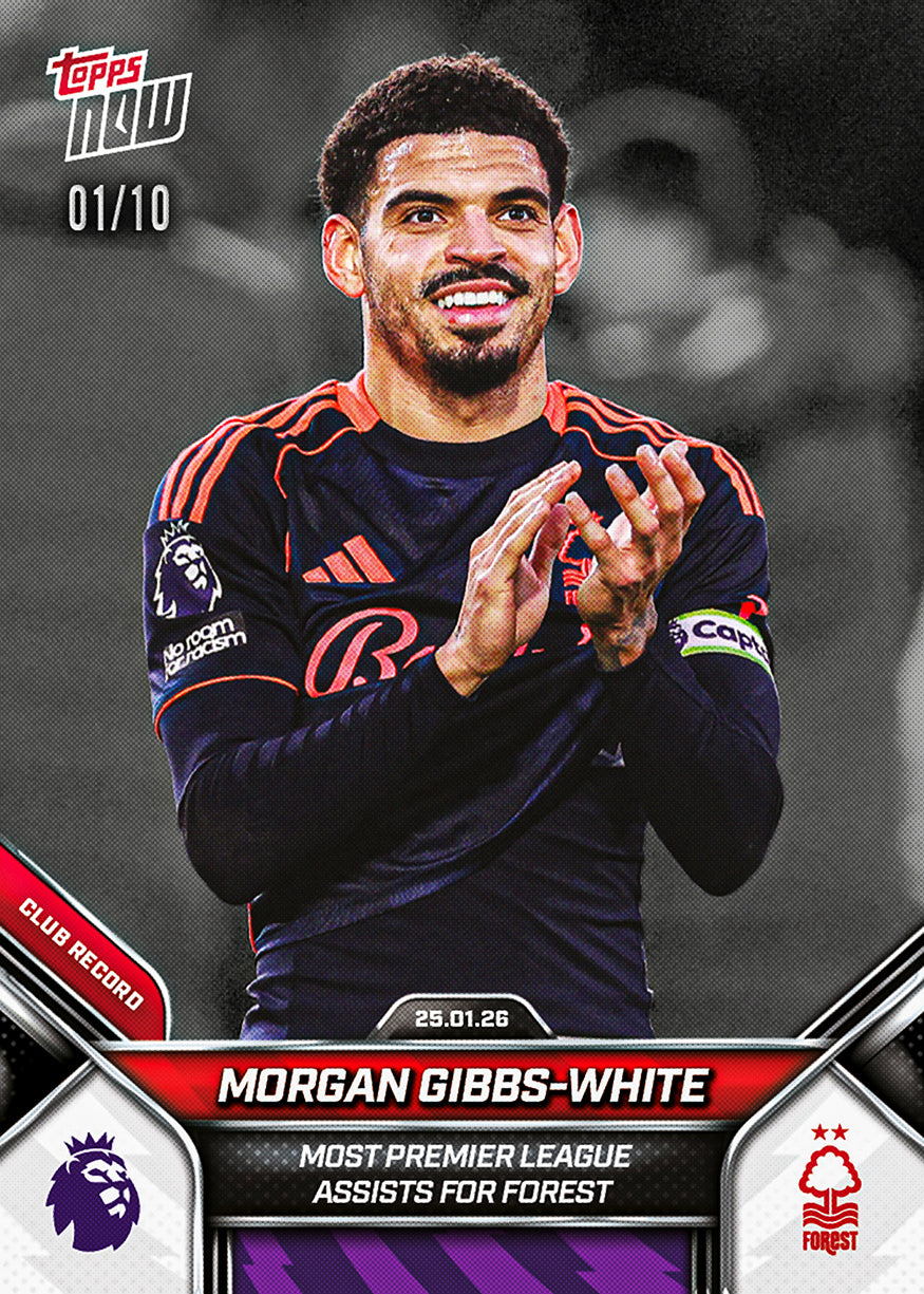 Morgan Gibbs-White - 2025-26 Premier League Topps NOW - Card 117 - PR: 208 - Image 4