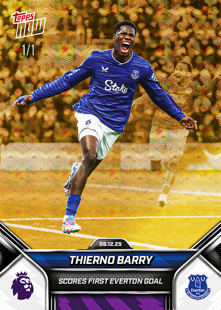 Thierno Barry - 2025-26 Premier League Topps NOW - Card 78 - PR: 231 - Image 2