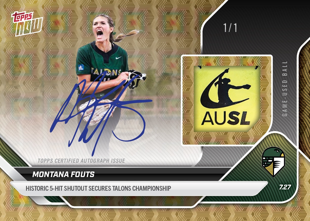 Montana Fouts - 2025 AUSL Topps NOW - Card 31 - LOOK FOR AUTO-RELICS - PR: 1660 - Image 2