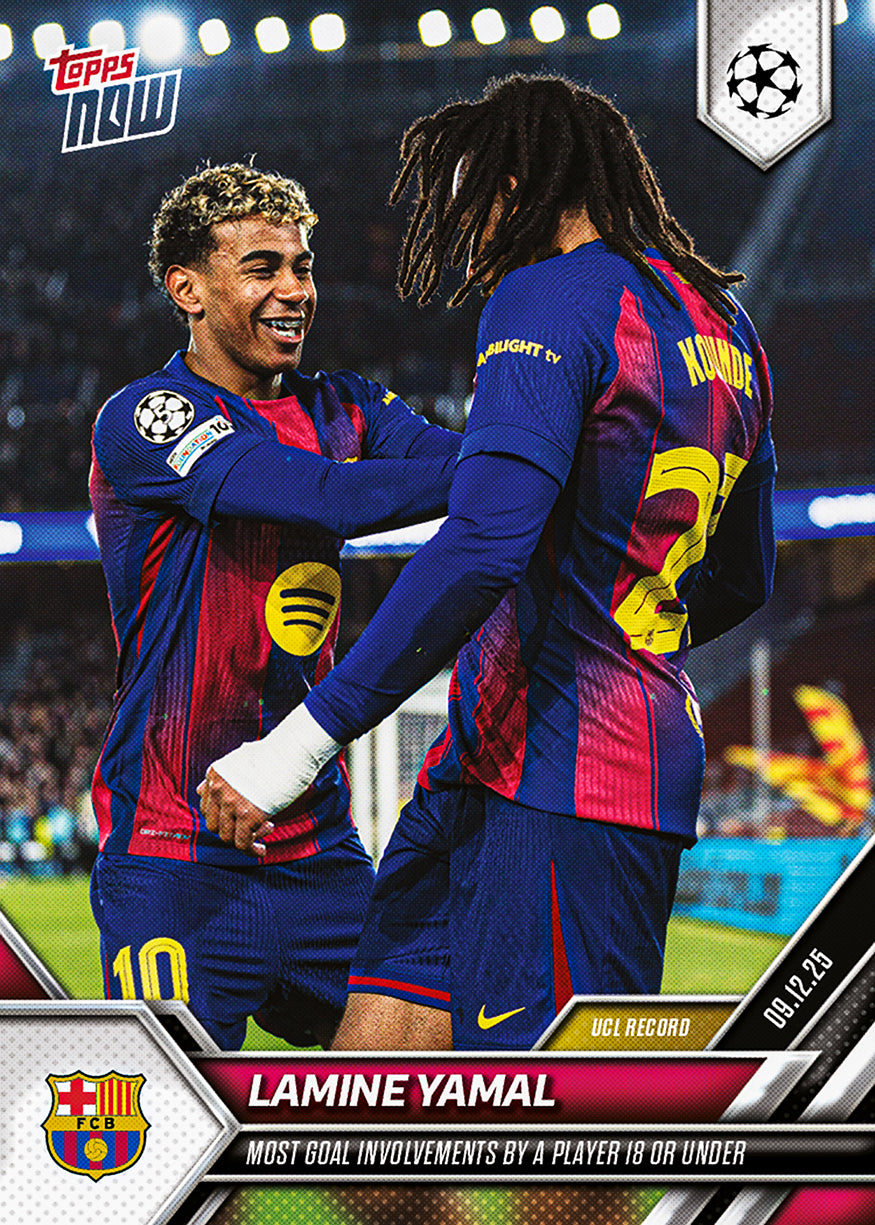 Lamine Yamal - 2025-26 UCL Topps NOW - Card 65 - PR: 3773