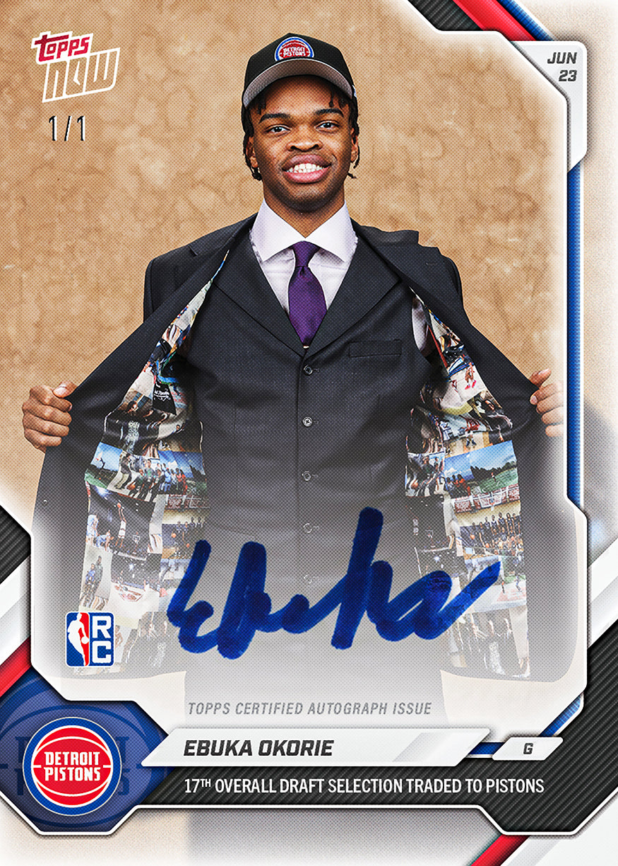 Ebuka Okorie - 2026-27 NBA Topps NOW - Card EOK2 - PR: 826 - Image 2