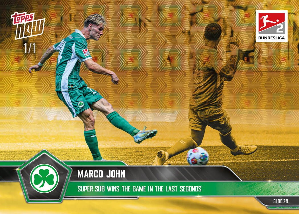 Marco John - 2025-26 Bundesliga Topps NOW - Card 16 - PR: 91 - Image 2