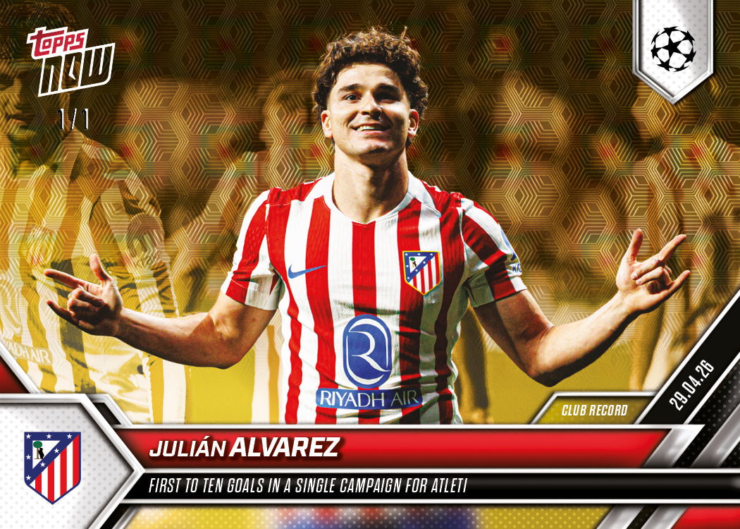 Julián Alvarez - 2025-26 UCL Topps NOW - Card 130 - PR: 581 - Image 2