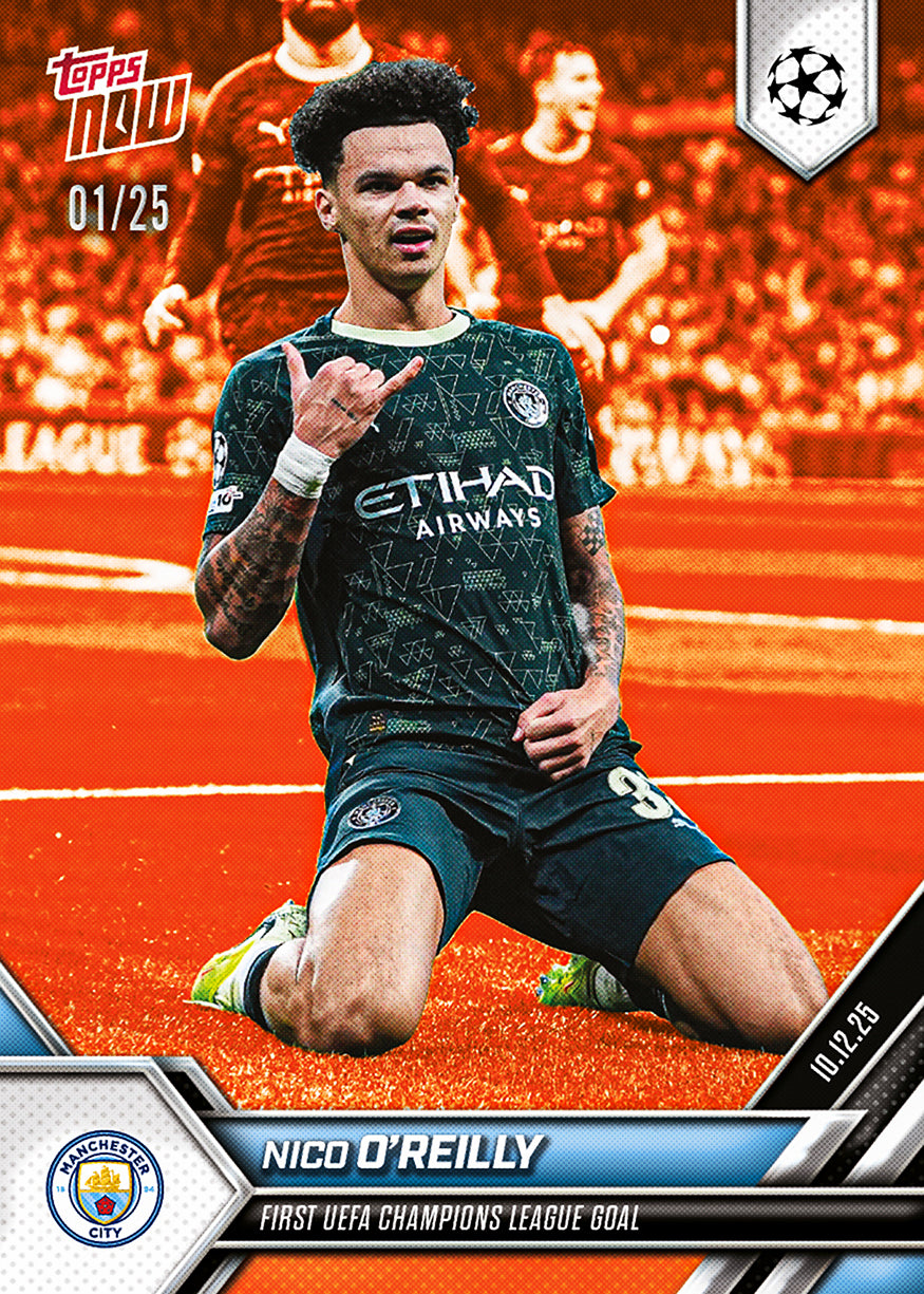 Nico O'Reilly - 2025-26 UCL Topps NOW - Card 68 - PR: 399 - Image 5